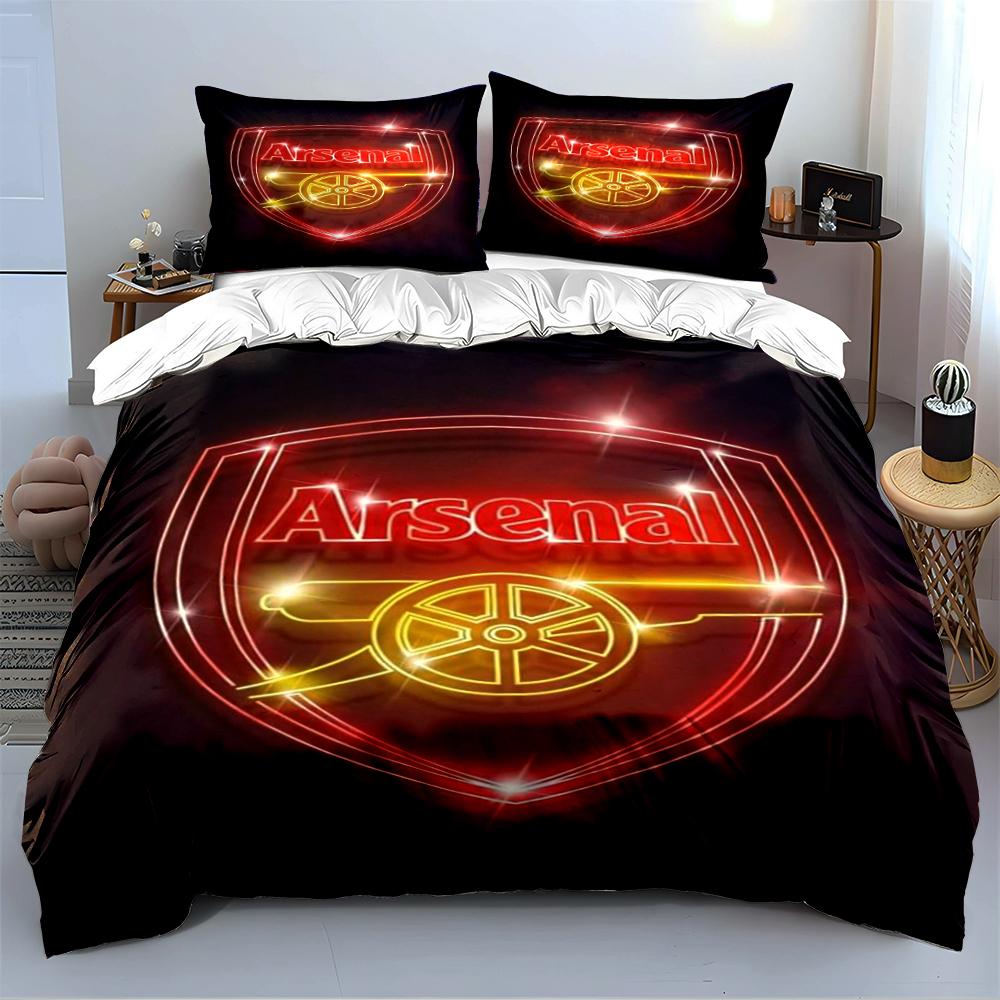 Arsenal Logo Bedding Set Bedding set (1 duvet cover, 2 pillowcases, duvet not included)