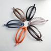 Elegant Solid Color Twist Hair Clip Simple, Versatile Oval Design with Hollow Detail for Women, One piece, Hair Clip