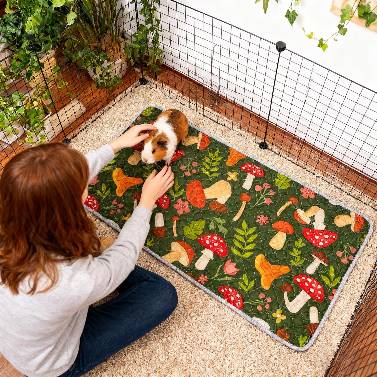 

Bunny Cage Liner Washable Absorbent Training Mat Pee Pads For Small Animal Habitat Bunny Hamster Hedgehog Chinchilla Enclosure China Mainland