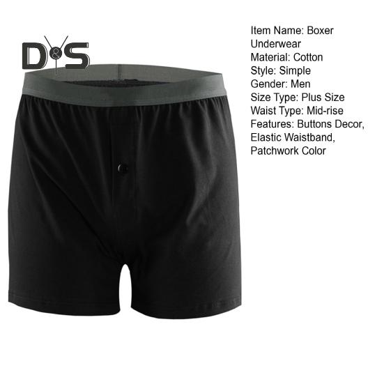 Pánské boxerské spodní prádlo Pružný pás vpředu ve střední části Dekor U-konvexní Šortky Kalhotky Pohodlné oblečení na spaní Denní nošení