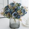 1/2PCS Artificial Roses Flowers Wedding Home Bedroom Decor Bridal Bouquets Garden Fake Silk Peony Hydrangeas Vase Board Outdoors