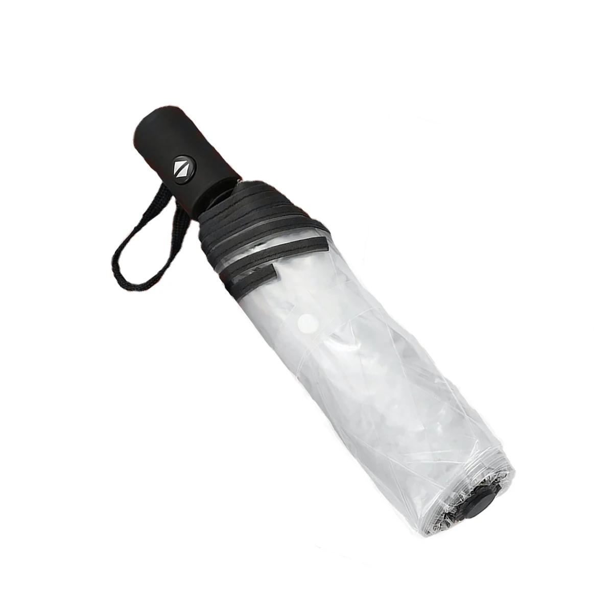 1 fully automatic , outdoor triple fold rainproof visual transparent umbrella for outdoor windproof  household daily necessities Aluminum&8K