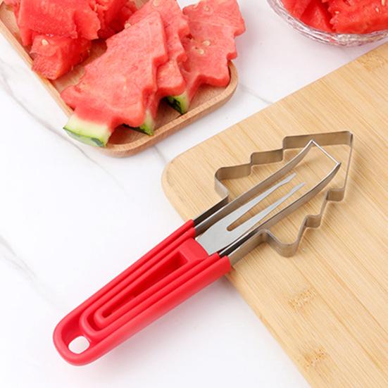 Watermelon Cutter Stainless Steel Fruit Slicer Tool Multipurpose Mango Pineapple Cantaloupe Cutter Easy Clean Food Safe Kitchen Gadget for Camping