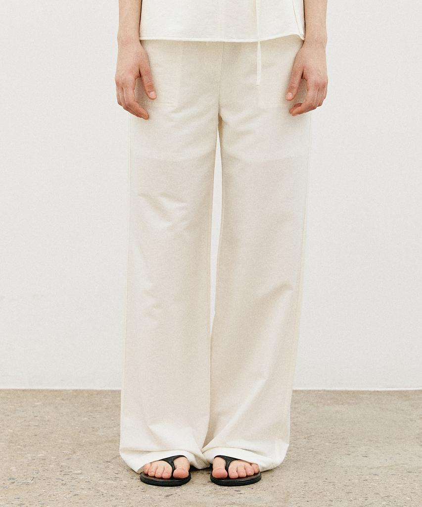 Artid Summer String Wide Pants_Ivory