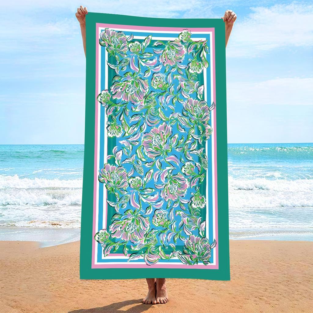 Cute Cartoon Cow Print Beach Towel Black and White Animal Polyester Quick Dry Bath Towel Summer Pool Swim Kids Girls Sand Free