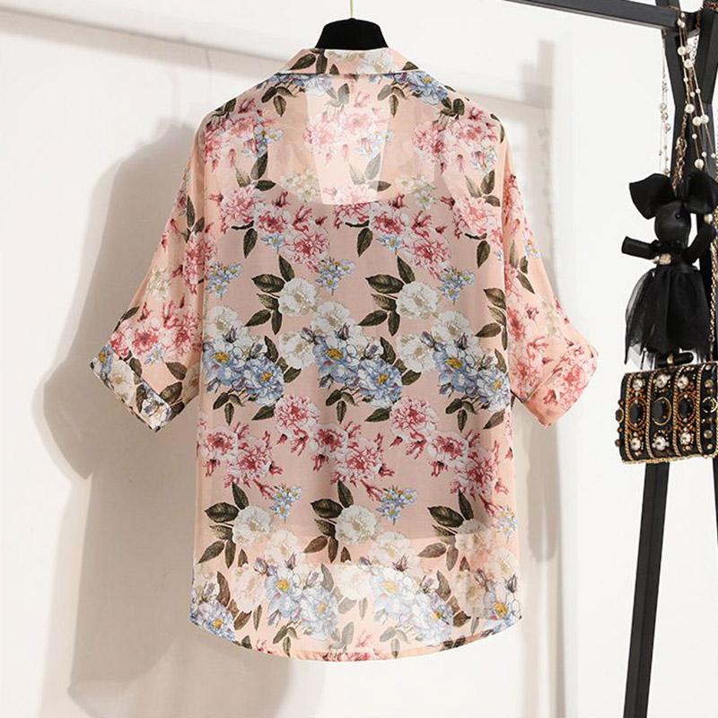 Dámská košile Letní Nadměrná Bavlněná Volná Blůza Ležérní Pulovr s Dlouhým Rukávem Měkká Volná Košile Top