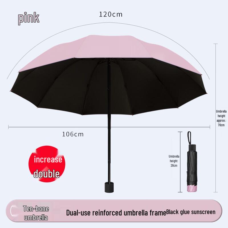 

Xinyuxuan Large Pink UV Protection Umbrella (5-Pack)