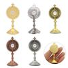 Catholic Christian Communion Statue Gold Jesus Hominum Salvator Home Office Table Decoration Cross Figurine Religion Gift