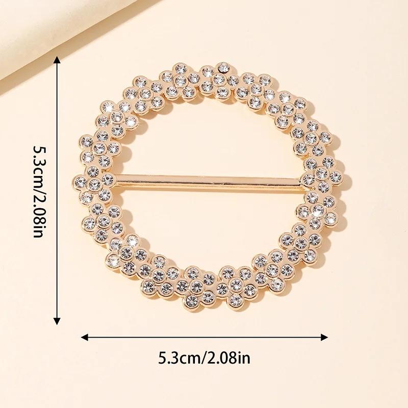 Cataramă multifuncțională din aliaj pentru eșarfă, rafinată, în formă japoneză, broșă de curea, cataramă pentru eșarfă cu diamante, la modă și versatilă