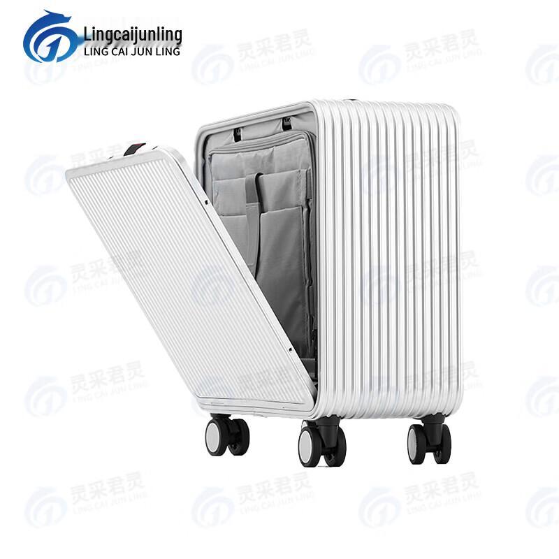 Premium Front-Opening Aluminum Alloy Spinner Suitcase