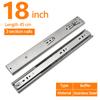 Stainless Steel Cabinet Slides Soft Close Three-Section Drawer Rails Drawer Slides Buffer Damper Rails Hardware