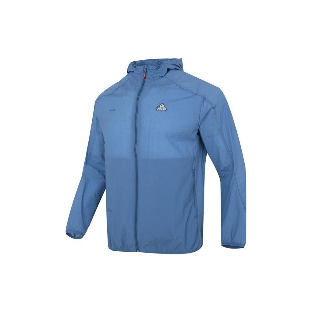 Adidas Jackets Men's Blue Hooded Non Detachable Moderate IA8149