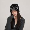 Korean ins blogger cute kitten jacquard knitted hat women's autumn and winter ear protection warm wool hat cold hat