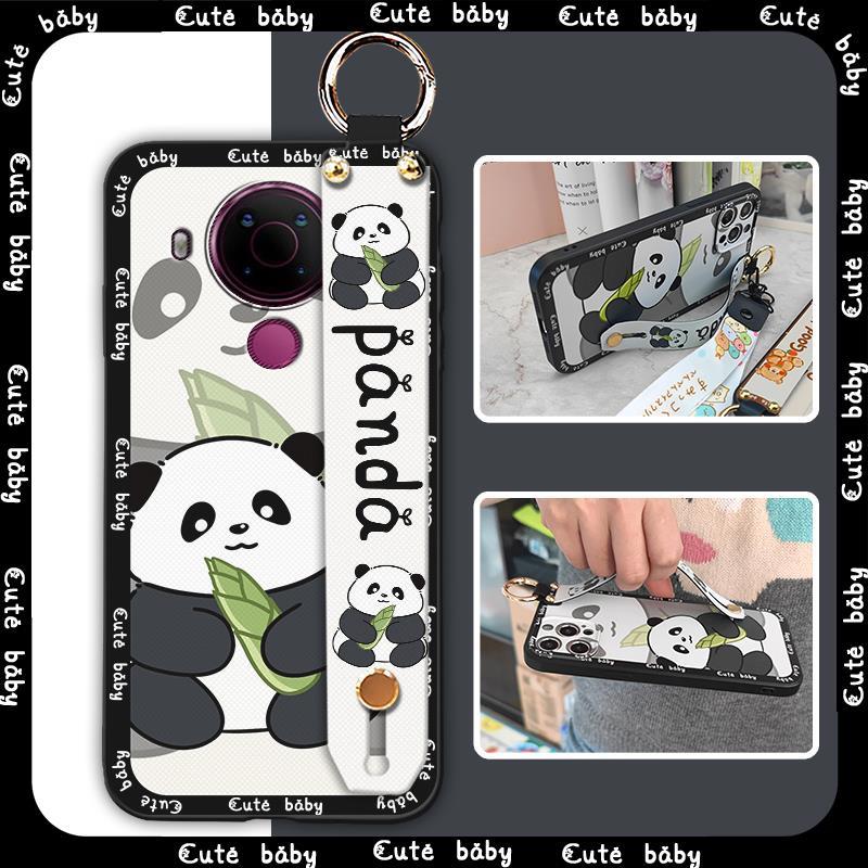 Wrist Strap Dirt-resistant Phone Case For Nokia 5.4 Back Cover Durable Wristband Silicone Soft case Protective Cartoon