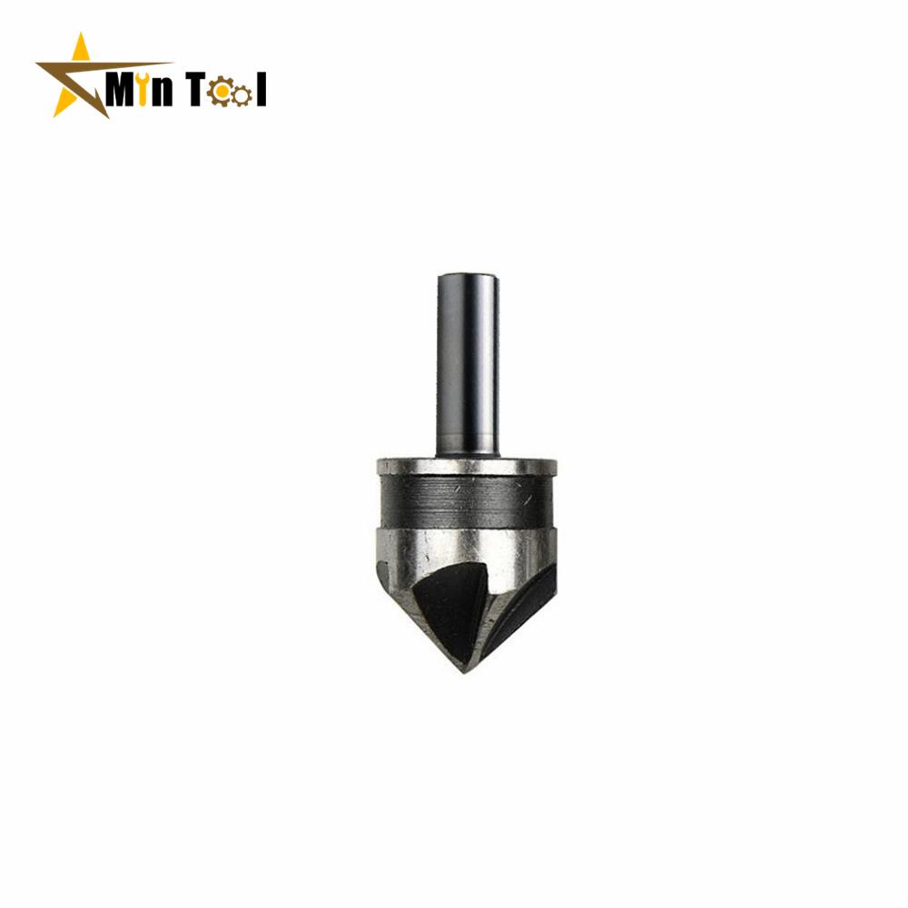 3PCS Hex Countersink Boring Chamfer Drill Bit Set 12/16/19mm 5Flute Woodworking Drill Bit Cutter Metal Drilling Bit Hand Tool