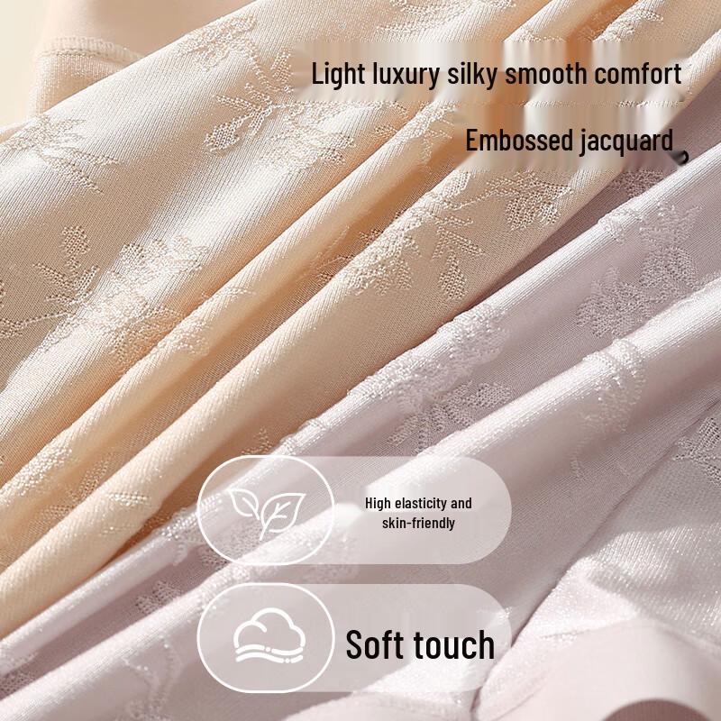 Tingmei Women's Lucky Red Silk Embroidered High-Waist Briefs