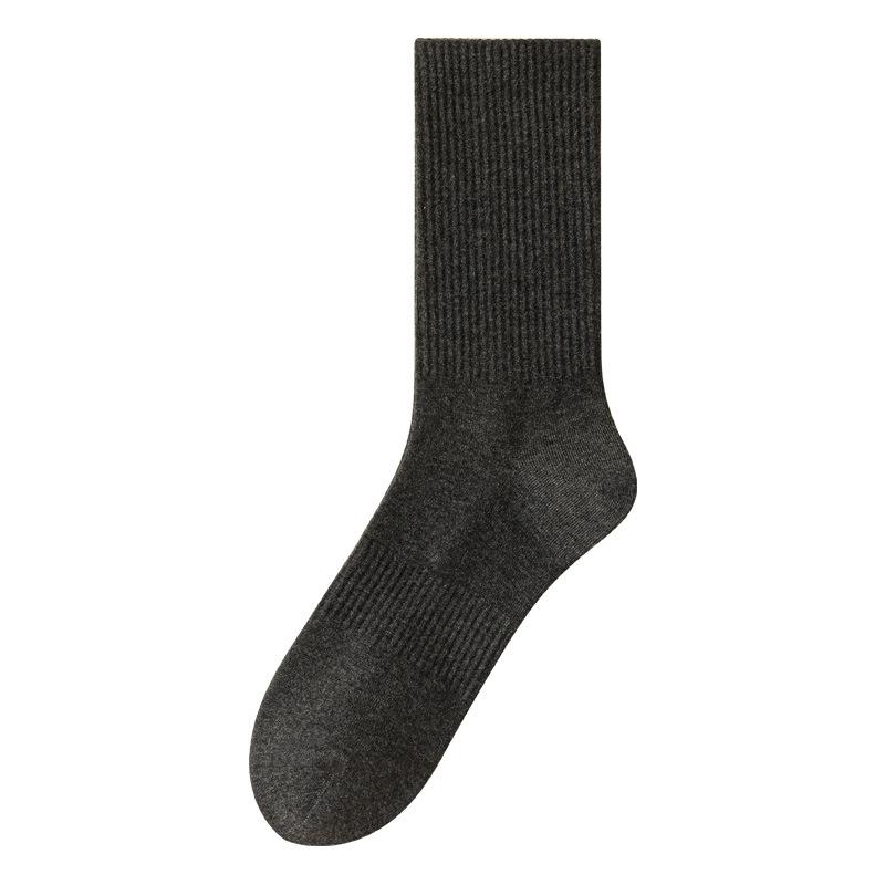 Men's Autumn Pure Color Warm, Deodorant and Cold Resistant Long Wool Socks