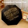 Led Zeppelin Automatic 8‑ribs Umbrella, Custom Name Text Personalized Folding Umbrella Rain Sun Gift