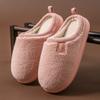 Winter Lamb Wool Cotton Slippers Indoor Home Non-slip Velvet Warm Couple Plush Simple Cotton Drag