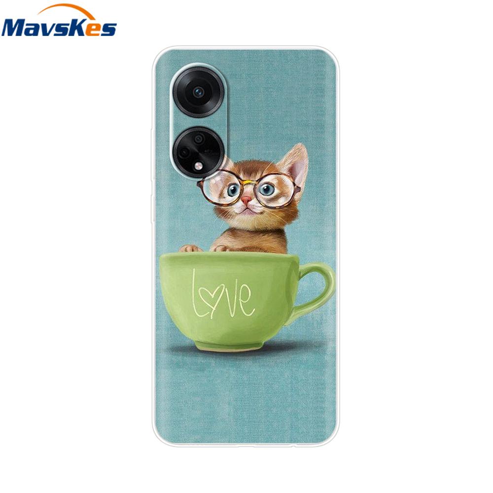 Phone Case For OPPO A98 5G Case CPH2529 Bumper Cute Cartoon Soft Silicone Back Cover for Oppo A98 5G A 98 OPPOa98 Fundas Coque