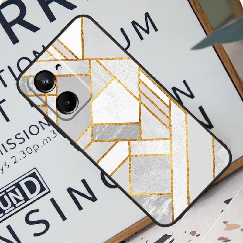 Geometric Marble For Realme C31 C33 C35 C51 C53 C55 C67 GT5 GT Neo 6 9 10 11 12 Pro Plus C21Y C25s C30 Case