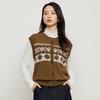 Elva' Island Women's Retro Color-Block Knit Vest