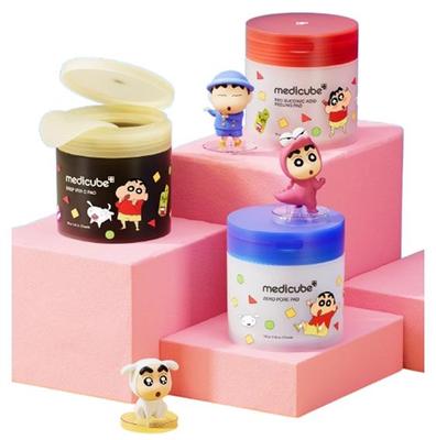 Set di Dischetti Detergenti Shinchan Edizione Limitata (Cura dei Pori / Acido Succinico / Dischetti Deep Vita C)