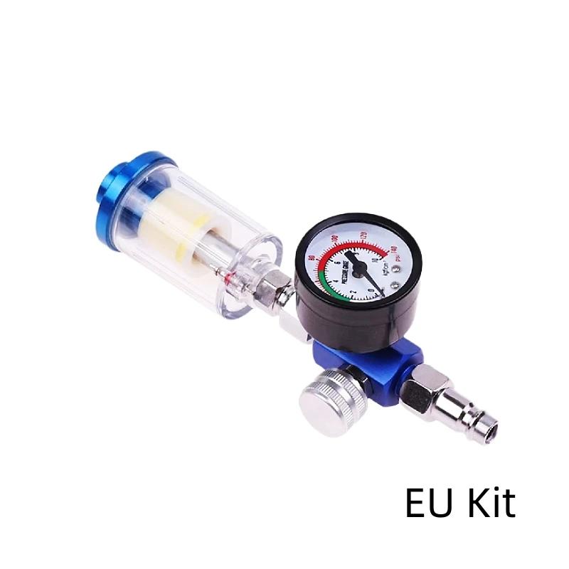 Air Regulator Pressure Gauge with JP/EU/US Adapter for Spray Gun Air Tool in-line Oil Water Separator Filter Separator Spray Gun