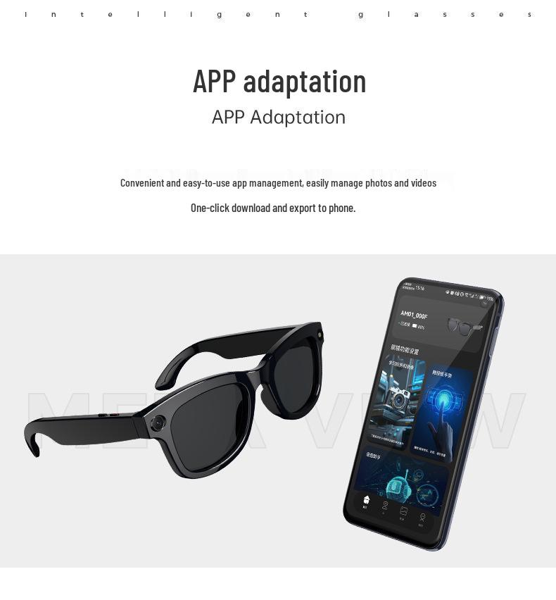 YX AI Intelligente Sonnenbrille: HD-Kamera, Verwacklungsfreie Foto-/Videoaufnahme, Bluetooth-fähig