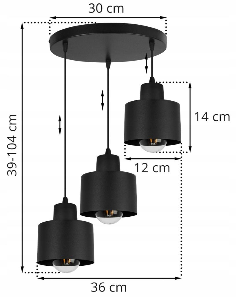 MODERN CEILING HANGING LAMP BLACK LED LAMP