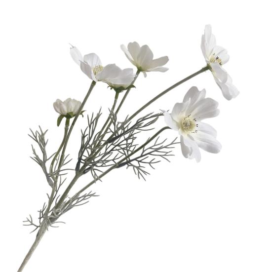 

Artificial Cosmos Bipinnatus Realistic Fake Galsang Flower Stem Home Office Wedding Party Faux Bloom Table белый