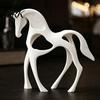 Shelf Horse Sculpture 3D Printed Abstract Statue, Minimalist Hollow White Figurine for Art Statue Desk Decor, Animal Shape Ornament Home Living