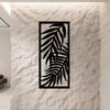 1pc Black Gold Palm Leaf Metal Wall Art Sculpture Large Tropical Decor for Living Room Outdoor