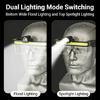 LED Headlamp Glasses With 2 Mode Lighting USB Chargeable Headlight Goggles Glasses For Night Sport And Activity