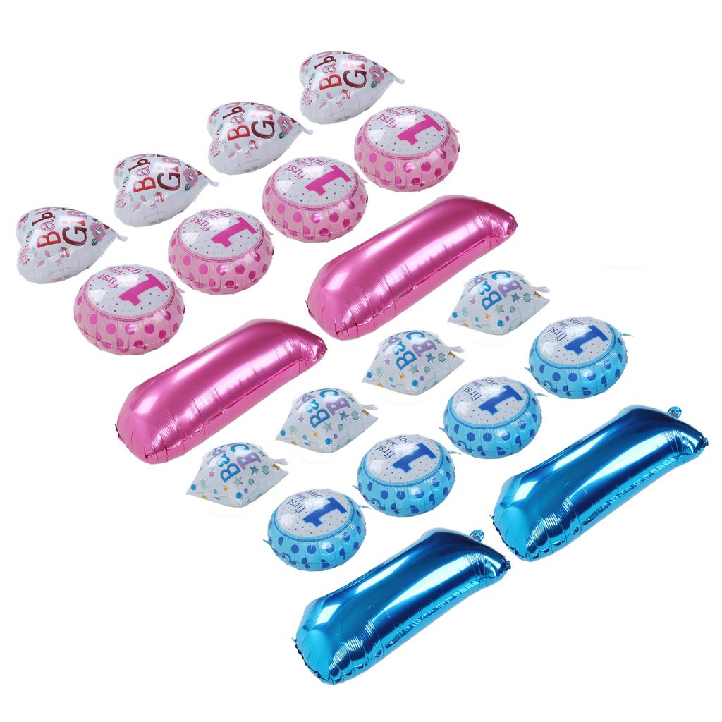 10Pcs 1st Birthday Balloons Bright Vivid Colors 1st Birthday Theme Happy Birthday Balloon for First 