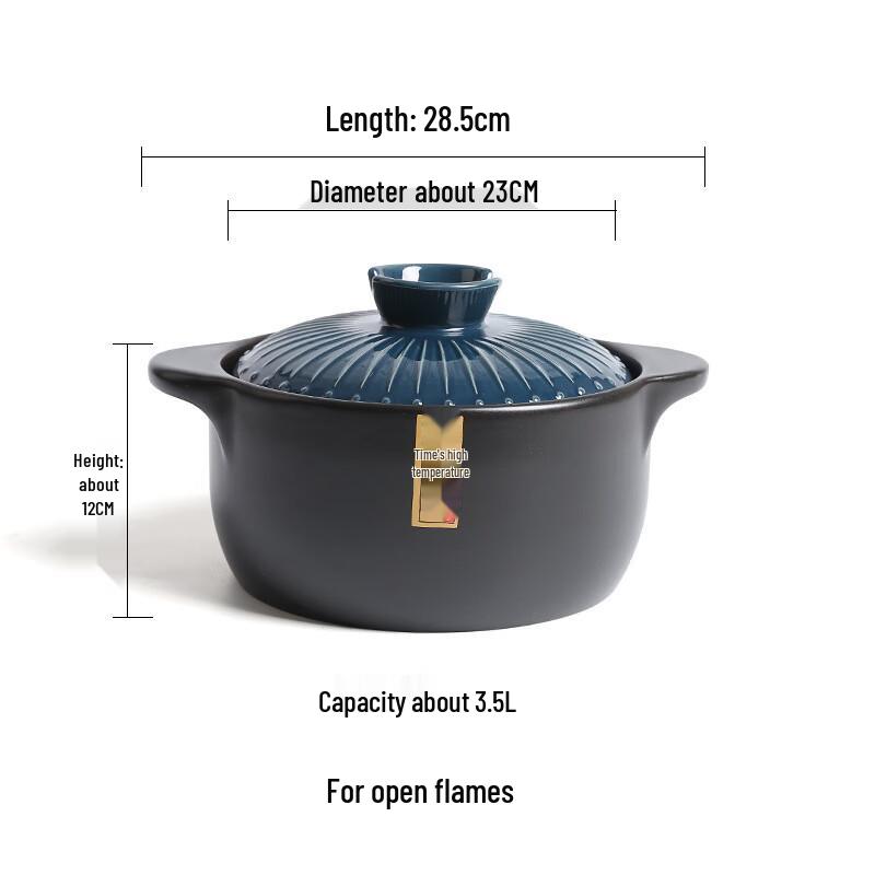 Ceramic Casserole Soup Pot 3.5L