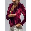 Women's Gold Velvet Suit Jacket Short Section Thin A Buckle Slim Spring and Autumn Leisure Suit