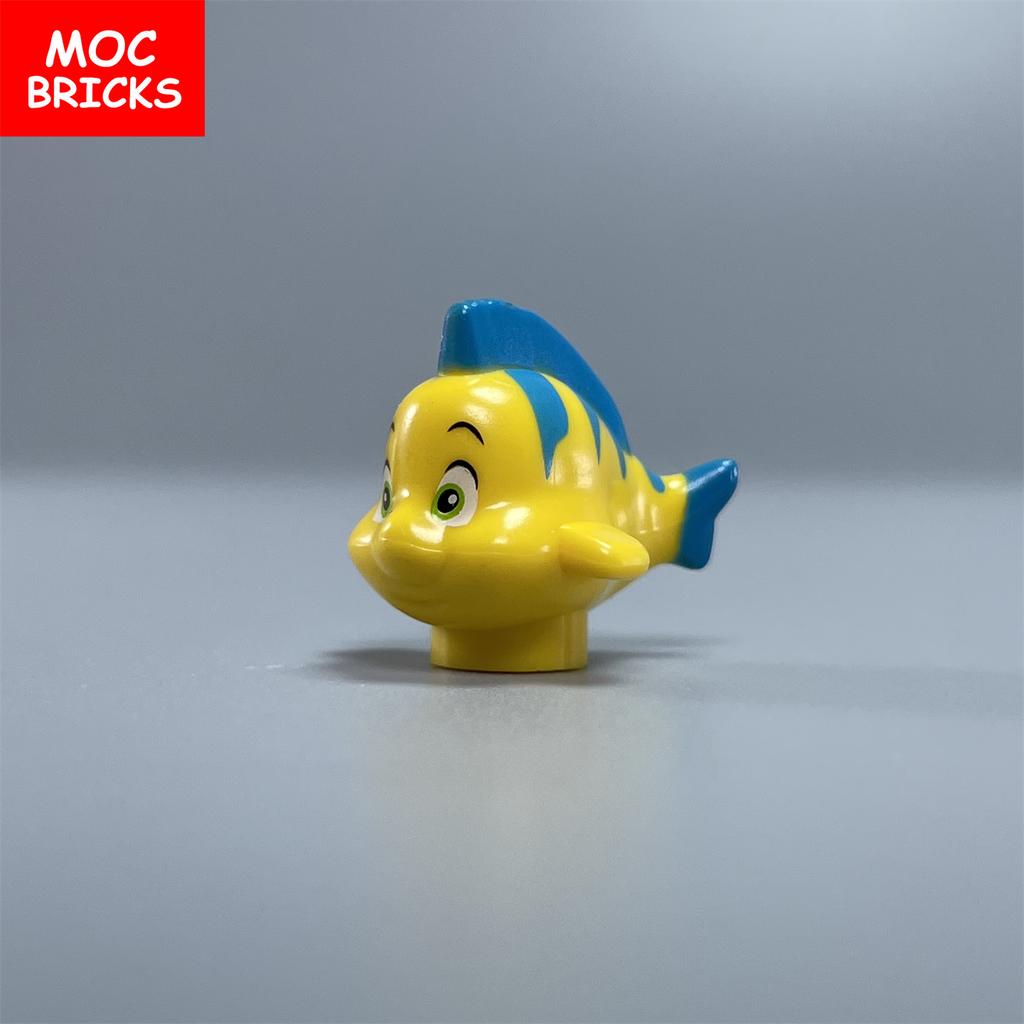 Non-Toxic Moc Bricks Frog Lobster Turtle Clown Fish Little Mermaid For Building Blocks Part Compatible Assembles Particles Children'S Toys