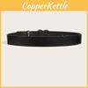 Solid Color Retro Summer Punk Leather Belt With Heart Snap Closure Look Trendy