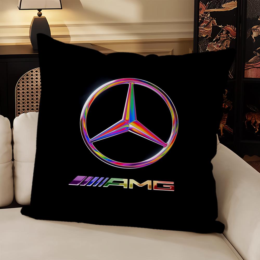 

Luxury M-Mercedes-Benzs-AMGs Pillow Case Sofa Living Room Headboard Bedroom Backrest Cushion Square Cushion Nap Time 24x24Inch