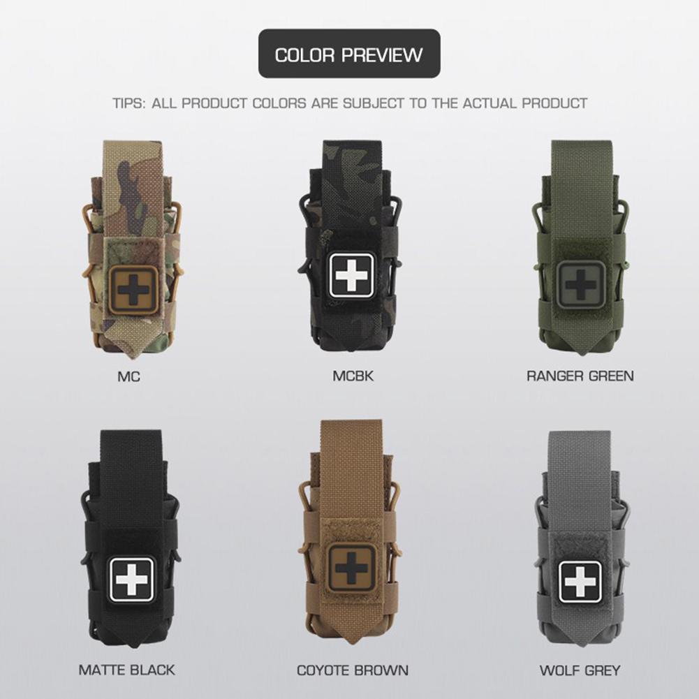 Closed Flap Tourniquet Pouch Belt Micro Trauma Kit Pouch Trauma Medical EMT Kit Pouch for Plate Carrier/Chest Rig Vest