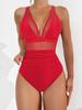 2025 European & American Backless Mesh Bikini Swimsuit