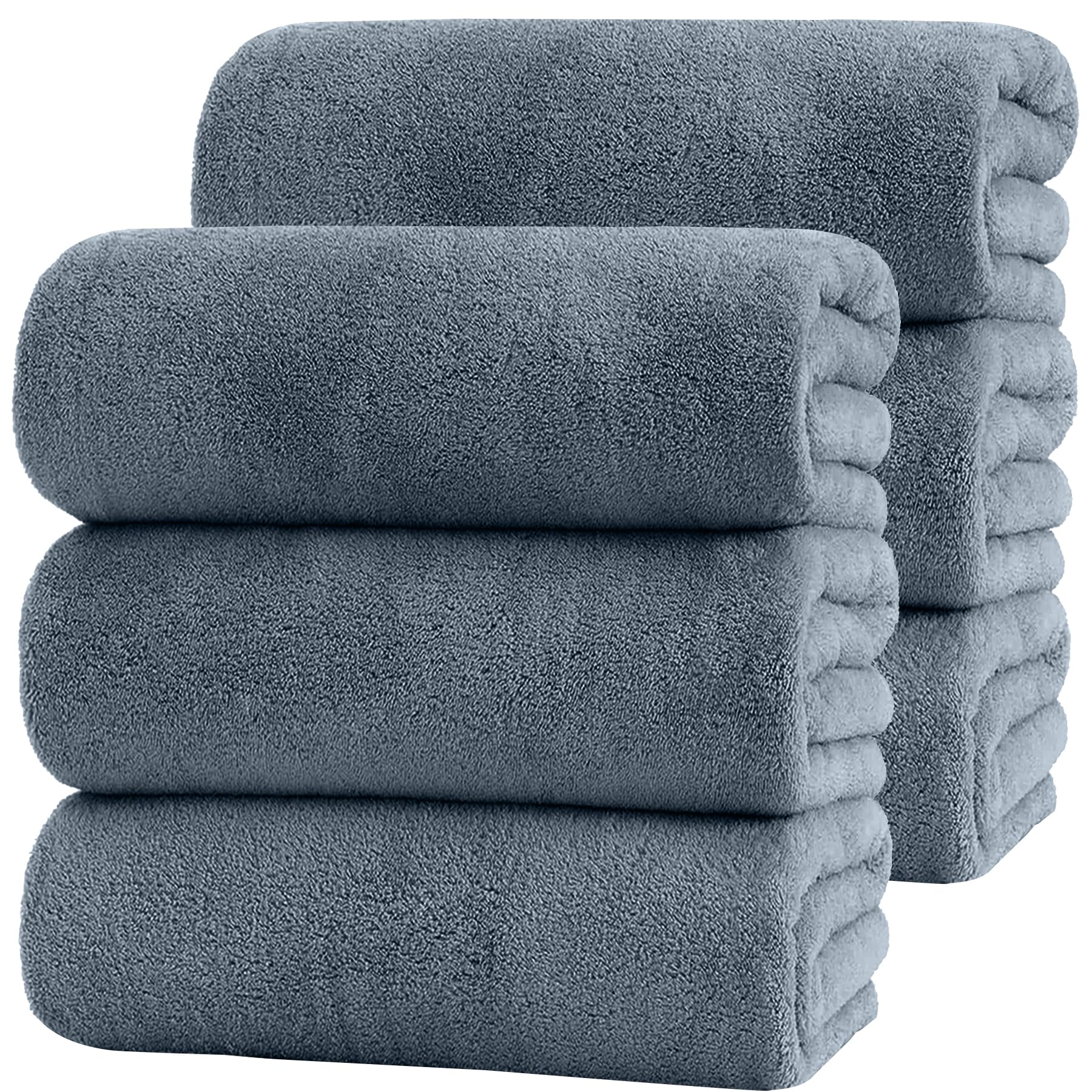 

Набор из 6 банных полотенец Smoky Quick Hotel Soft для красоты Commercial Durable After Bath Bath Supplies [Tkone Blue] Пушистые, большие, впитывающие,