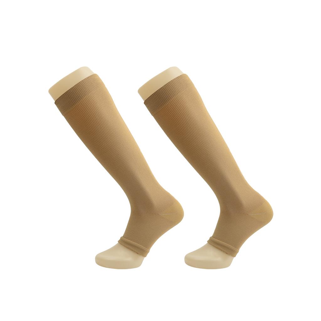 Outdoor Sports Pressure Socks, Black And White Trendy Men'S And Women'S Running Elastic Open-Toe Compression Socks