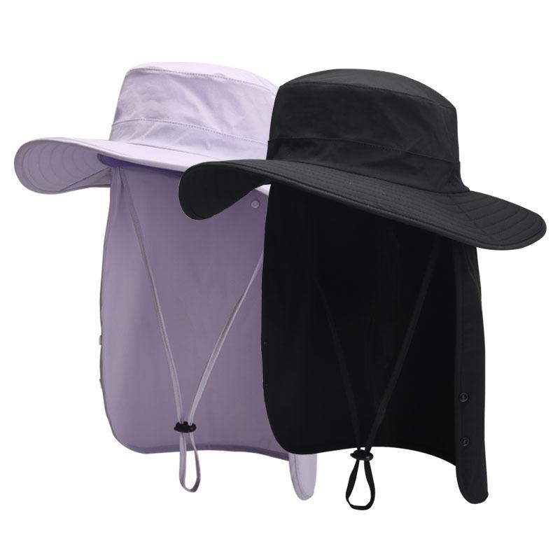 Summer women's bucket hat outdoor men's big eaves sun hat quick-drying ice visor sun protection hat