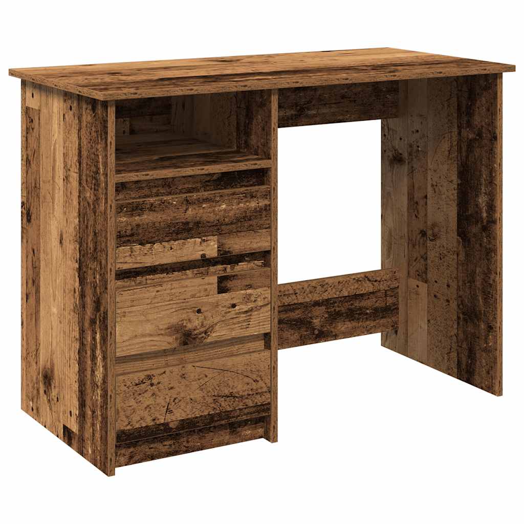 Vidaxl Biurko Stare Drewno 102X50X75 Cm Drewno Klejone