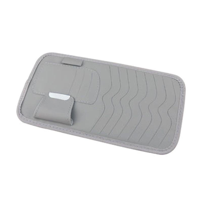 

Автомобільні CD-диски DVD-диски Тримач Сумка для дисків Чохол для зберігання PU шкіра Сонцезахисні окуляри Організація Сонцезахисні козирки Сонцезахисний козирок Затискач для рукавів 1 сірий