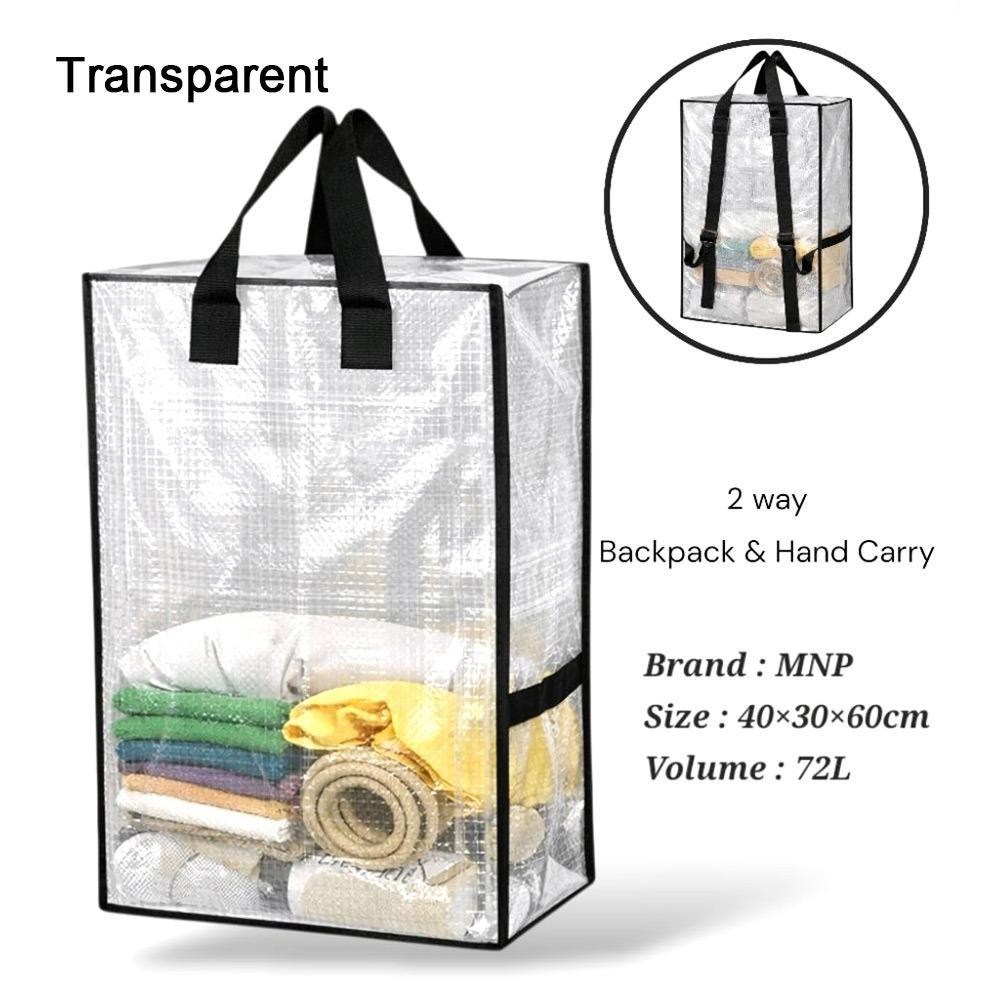 Reusable Storage Bag Waterproof Travel Bag New Backpack прозрачный
