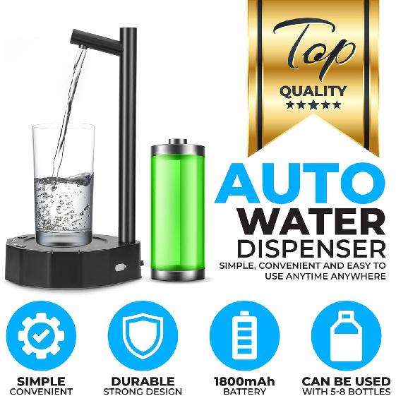 Desktop Water Bottle Dispenser, Water Dispenser for 5 Gallon Bottle, Convenient Automatic Water Dispenser. Electric Water Dispenser for Home, Office,