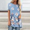 Summer Rose Floral Painting 3D Print T-shirt Streetwear Women Short Sleeve Flower T Shirts Y2K Tops Tees Girl Oversized Clothing